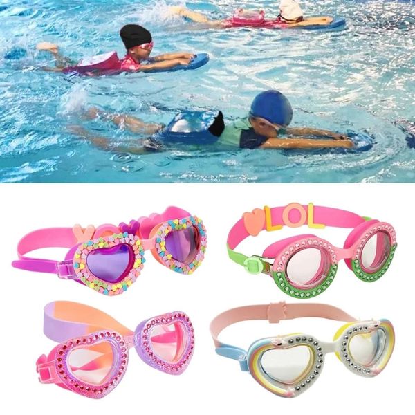 Yüzme Goggles Yok Sızıntı Antifog UV UV Koruma Çocuklar Erkek Kızlar Güvenli Yumuşak Silikon Gözlük Gözlük 240416