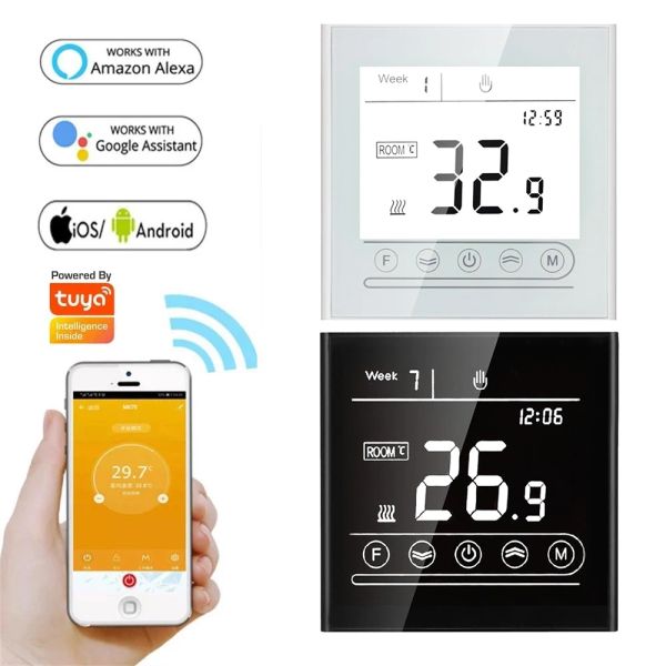 Controllo 95 ~ 240 V Alexa Google Home Smart Intelligent WiFi Termostato Camera elettrica Caldatura a gas Caldatura a pavimento Temperatura di temperatura