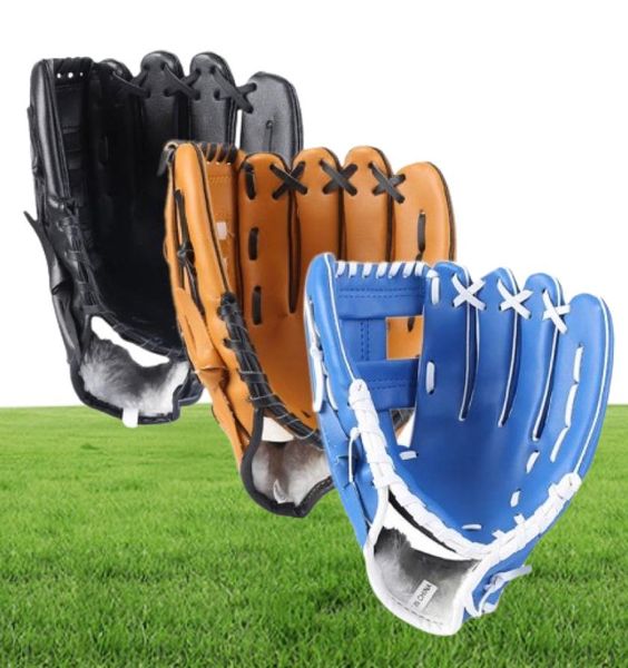 Outdoor -Sport drei Farben Baseball Handschuh Softball -Übungsausrüstung Größe 105115125 Linkshand für erwachsene Mann Frau Zug Q015856301