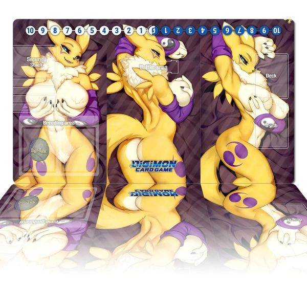 Pads Digimon Playmat Renamon DTCG CCG Board Game Duel Trading Card Mat Mat Anime Mouse Pad Desk Desano Custom Bat Gaming Bag borse