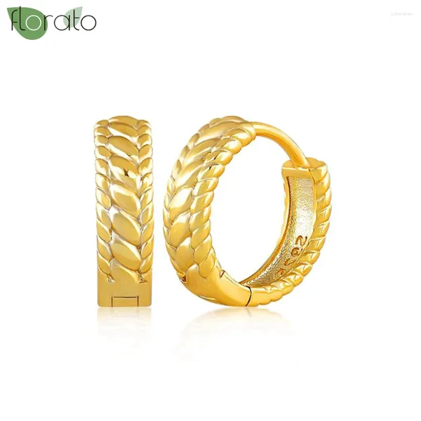 Orecchini a cerchio 925 Ago sterling Silver Fashion Oreno in oro in oro in oro in metallo classico piccolo per donne Trend Jewelry 2024