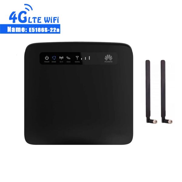 Router sbloccato Huawei E5186 E5186S22A E5186S22A 4G LTE WiFi Router 300MBPS CPE Wireless Router Gateway Hotspot con 2pcs 4G Antenna