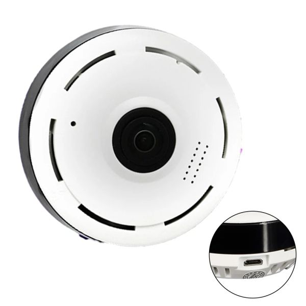 Câmeras 360 graus wideangle panorama 2 milhões de mini câmera wifi câmera sem fio wifi hd peixe 1080p Câmera de rede de vigilância