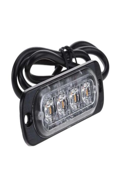 4 LED Ultradünnen Autoseitenmarkierungslichter für LKWs Blitzlampe LED Blitzer Notwarnung Licht 9902287