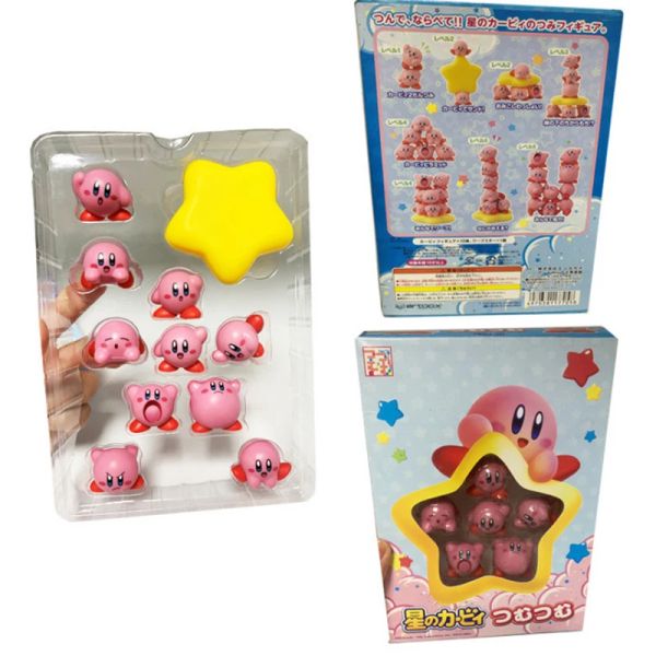 Bambole 10pcs mini bambole set star di gioco anime kirby accumulare figura figure figure fumetti figurina stackabile bambini educativo regalo giocattolo