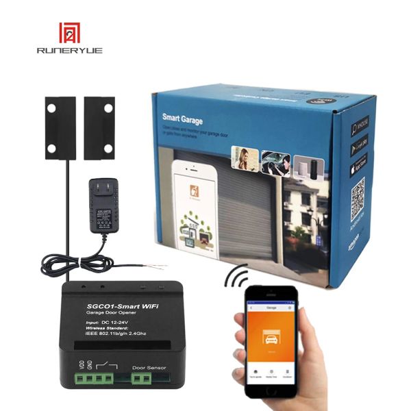 Controllo universale SGC01 1224v Smart Garage Door Apri Remoto ricevitore WiFi per operatore di scorrimento Swing Operatore Smart Things Nessun hub necessario