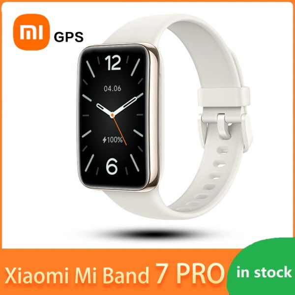 Pulseiras 2022 Xiaomi Mi Band 7 Pro com GPS Smart Bracelete AMOLED SLACE BLANÇA BLANGA TRAKER SMANGE TRAKER SMATOR IMACIDADE Xiaomi Smart Band 7 Pro