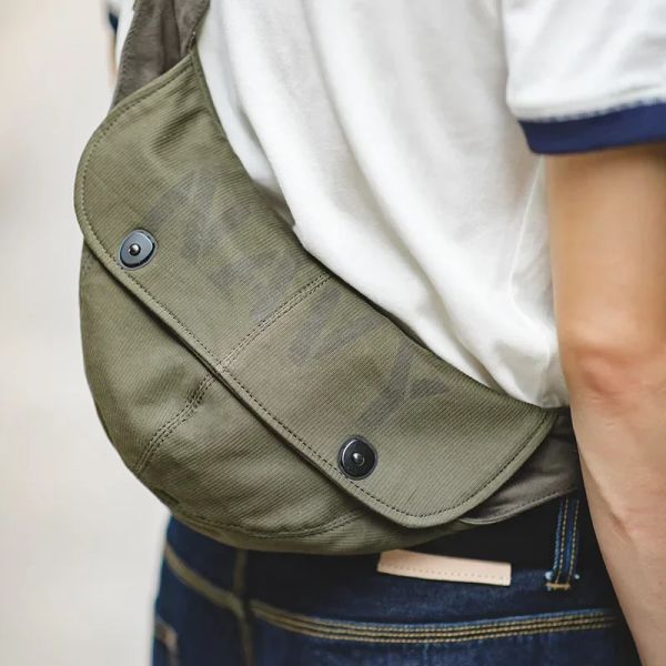 Briefzüge Maden Retro N1 Deck Herrenbeutel Militärer Leinwand Messenger Crossbody Brust Tailentasche Armee Grüne Hüte Reisen Schultergürtelbeutel