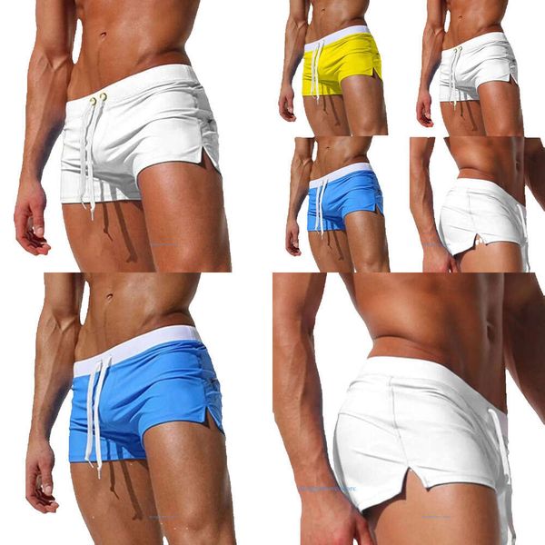 Pantaloncini da nuoto maschile maschere da nuoto solido tronchi da nuoto estate board shorts rapido surf da corsa a secco che nuota uomini sportivi palestra cortometraggio