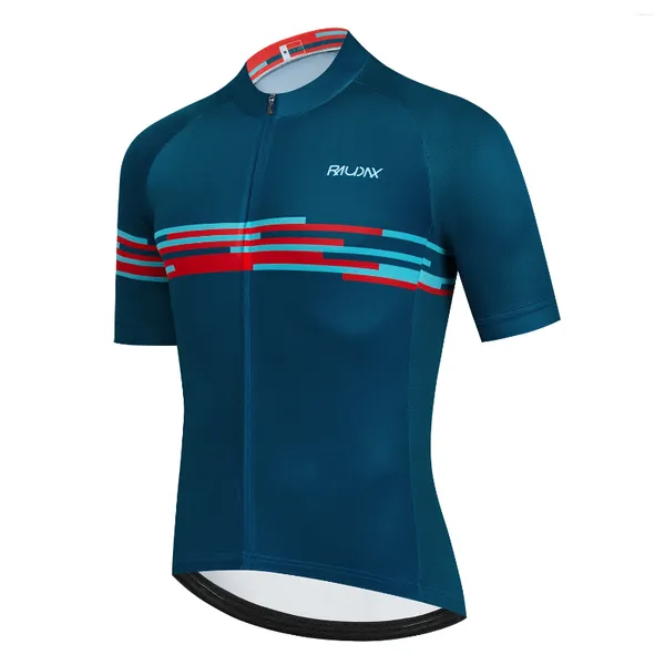 Yarış ceketleri raudax takımı kısa kollar bisiklet formaları ropa ciclismo hombre yaz giyim triatlon dağ bisikleti gömlekler