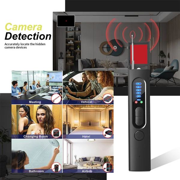 Detektor Antispy Hidden Camera Detektor Mini Professionelles GPS Tracker -Hörgerät Fehler RF Wireless All Signal Scanner Gadget
