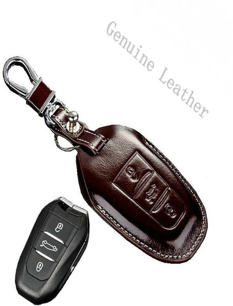 Smart Remote Key FOB -Abdeckung für DS5 DS6 Lederschlüsselkette für Citroen C6 C5 Aircross C3XR für Peugeot 5008 508 Schlüsselhalter GLO1495262