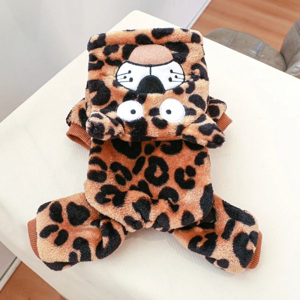 Jaquetas petcircle cães roupas de estampa de leopardo para pequeno cachorro de cachorro de cachorro de cachorro de outono de inverno roupas de estimação de roupas de estimação para animais de estimação