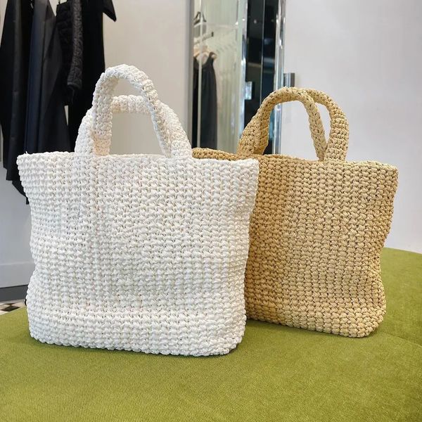 Verão de luxo tecer bolsas de palha pequenas moda feminino masculino bola de bolsa de bolsa de bolsa de ombro de trado de viagem