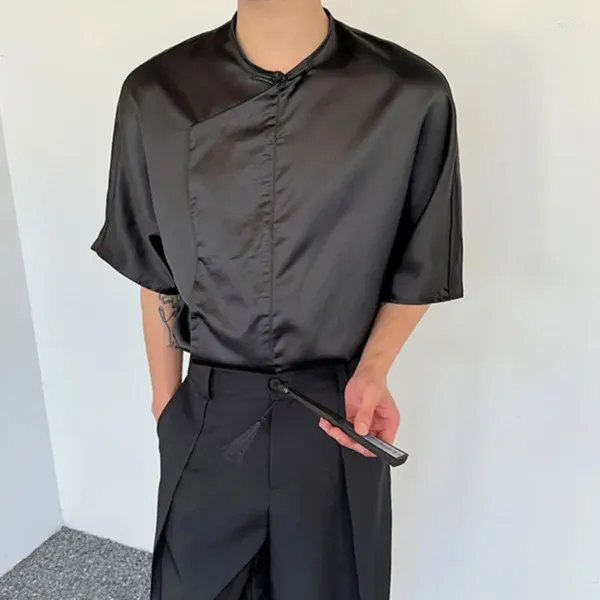 Magliette da uomo syuhgfa camicia a maniche corte indossare magliette maschili da designer rotondo in stile cinese 2024