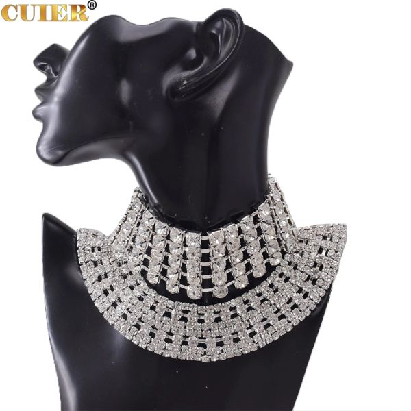 Colares Cuier Excelente qualidade SS38 8mm Chapa de Rhinestone Chaine