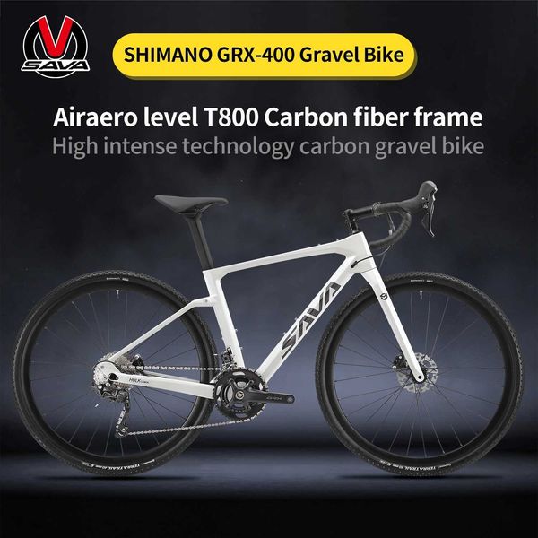 Bicicletas Sava New Bike Shiman0 Grx-400 Kit Bike de Granda de Casa de Fibra Carbono 20 Bike Rodoviária de Velocidade 700C Bike Y240423