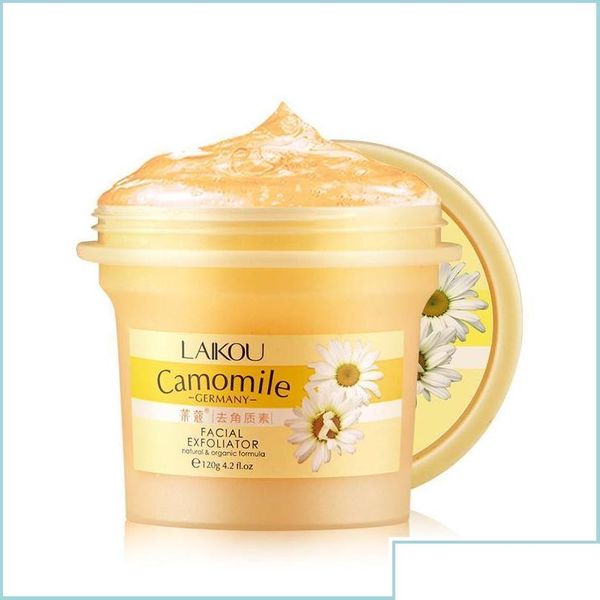 Body scrubs laikou camomile esfoliante gel peeling 120g Scrub facciale idratante idratante per la cura della crema per la crema per la crema per la riparazione della crema di riparazione Deliv dhn8o