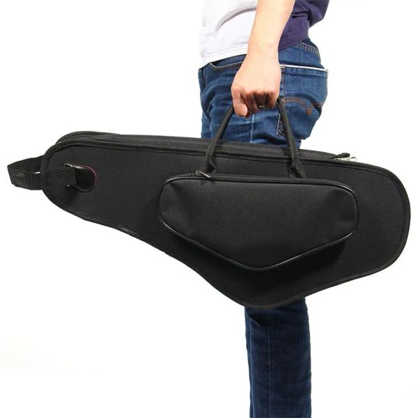 Саксофон оксфордский ткани 1680D Water -Resistant Cotton Padded Advanced Fabrics Sax Sax Soft Case Регулируемый плечевой ремешок для альт -саксофона