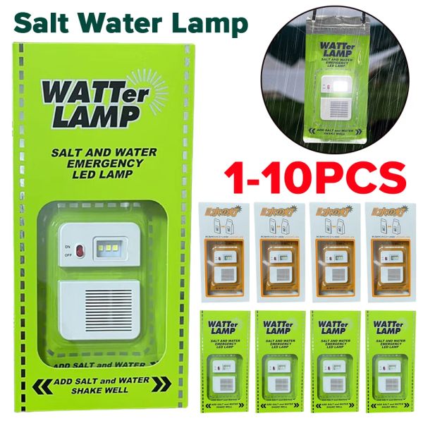 Accessoires 101pcs Salzlampe LED Salzwasser Notlampe wiederverwendbare Camping -Notleuchten für Nachtfischereigeräte