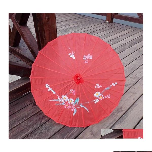 Guarda -chuvas guarda -chuvas adts tamanho japonês chinês oriental parasol guarda -chuva de tecido artesanal para festa de casamento decoração de decoração sh dh9ry