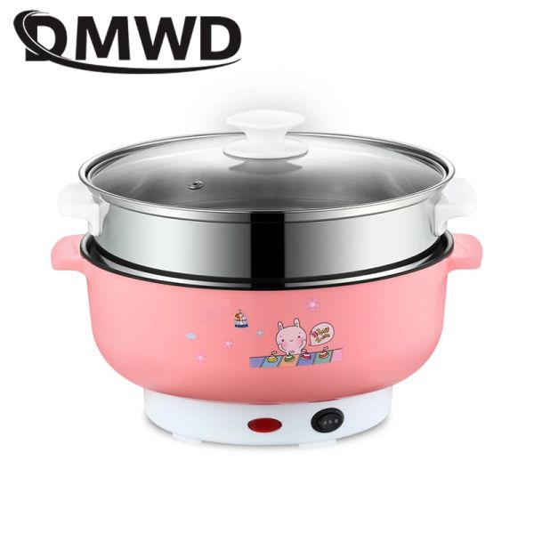 Multolicokers Multifunctional Electric Cooker Riscaldamento Panna in acciaio inossidabile Pasta Hoodpot Noodles Cooking Zuppa stufato Pentola Paghe Rice Steamer