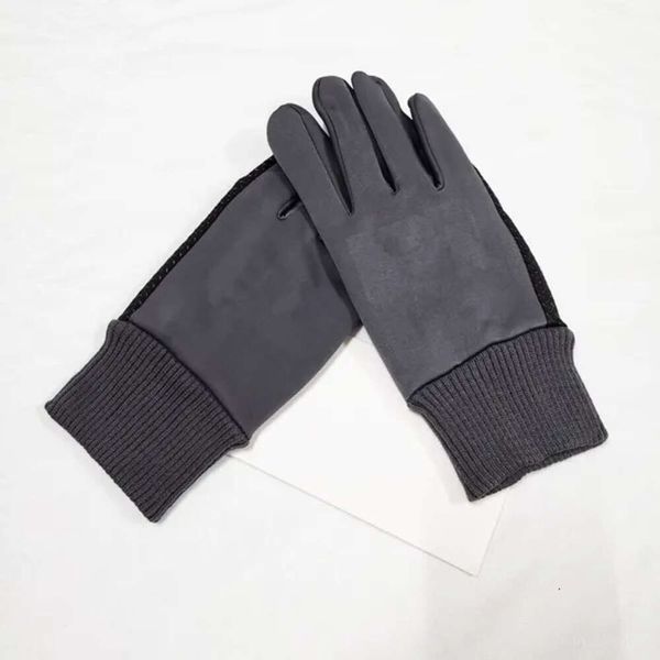 Luva de design de marca para homens inverno quente cinco dedos masculinos ao ar livre luvas à prova d'água de alta qualidade 9298