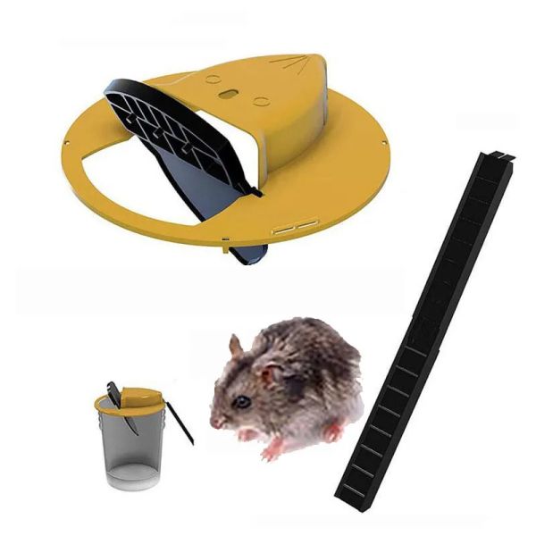 Controle ratos multi -captura armadilha reutilizável flip smart e slide bucket tampa rato rato armadilha humana ou lethal réfil automático