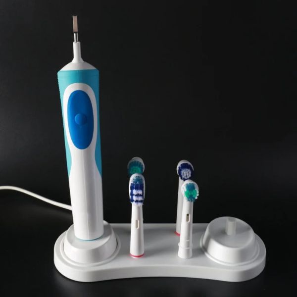 Cabeças Suporte de escova de dentes elétrica Suporte de banheiro de dentes de dentes de dentes de dentes suportes de suporte de suporte de dente Base com orifício do carregador