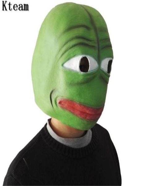Cartoon Pepe The Sad Frog Latex Mask Продажа реалистичная карнавальная маска для карнавальной маски