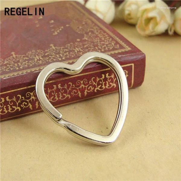 Keychains Regelin 10pcs/lote Antigo Bronze/Rodium Heart Shape
