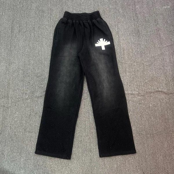 Herrenhosen High Street Krawatten-Dyed Diamonds Vertabrae Joggpants Männer Frauen schwarze lässige Jogger Schweiß Terry Hosen