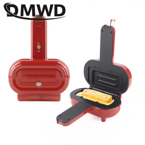 Geräte DMWD Doppelmaschine Press Sandwich Machine Backweiche Mini Käse Grill Frühstückshersteller Brot Hot Dog Toaster Elektrischofen