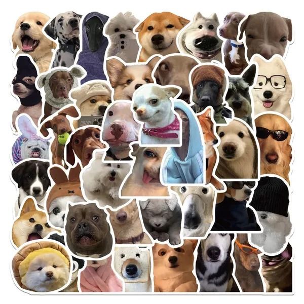 50pcs Internat Celebrity Dog Meme Adesivi per cani Funny Dog Graffiti per adesivi per biciclette per motociclisti per laptop per laptop fai -da -te