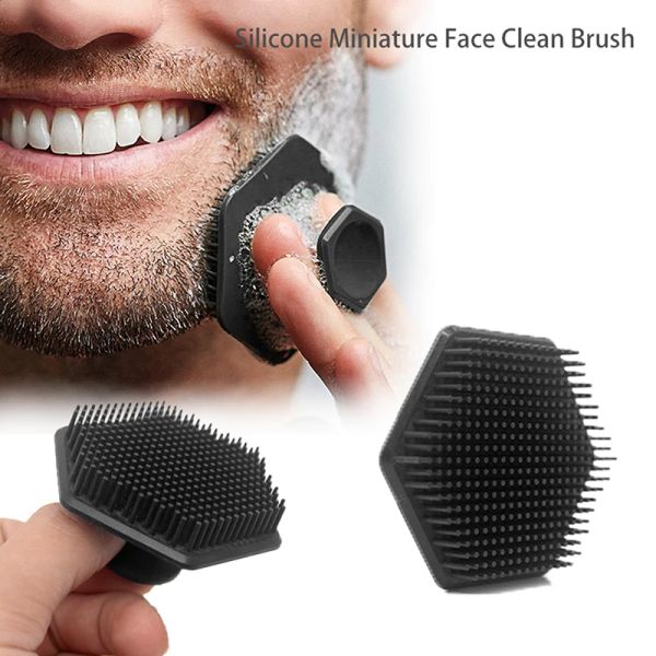Scrubbers Männer Gesichtsreinigung Pinsel Scrubber Silikon Miniatur Gesicht Tiefes sauberes Rasur Massage Gesicht Peelpinsel Gesichtsreiniger