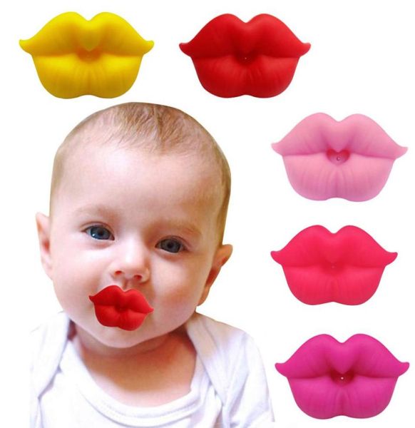 Silicone di grado alimentare divertenti ciucci per bambini labbra boccia forma capezzoli fittizi per bambini ortodontici Pacy Sother Baby Pacifier1377519