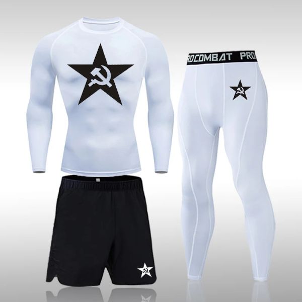 Футболки мужчины боксерские майки Muay Taai Compression Kickboxing Sport Set Trubt Men Rashguard Jiujitsu MMA Jogging Gym Fiess Trade Cleefit