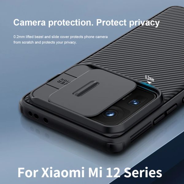 Обувь Mi 12 Pro 12x 12S Case Original Nillkin Camest Slide Shrotect Camera Camera Camera Perns Shell для Xiaomi Mi 12 Lite Mi12x Cover