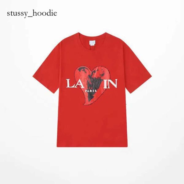 Lanvin Brand Mens T-shirts Designer classico Classista Lanvinst Lettera del torace Stampato Lavin High Street Lanvin Shirt Scarpe in cotone Lancia Tee LAVIN Hoodie 1016