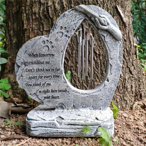 Lapide Decorazione da giardino all'aperto Pietre Memoriale per animali domestici Regali commemorativi per perdita di doni domestici marcatori gravi per animali