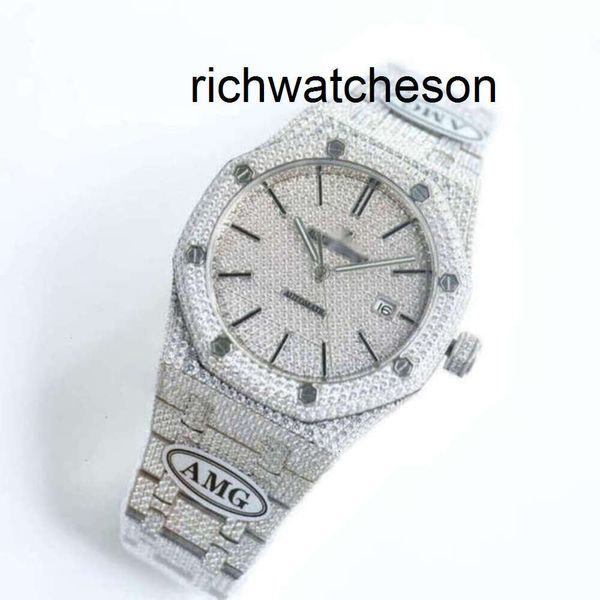 AP Menwatch Ice APS APS Luxo de Luxo DiamondEncrusted Designer Full Diamond Watch Men Watch Ap Menwatch J0D4 Movimento mecânico Auto