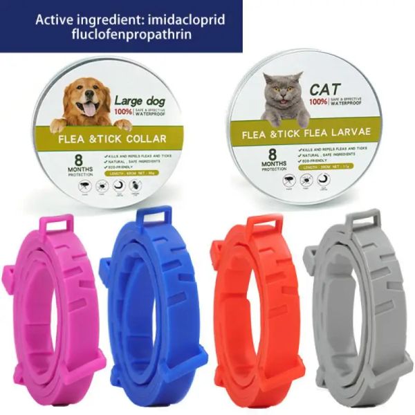 Kragen Haustierkatze Hund Floh und Zeckenentferner Halsband Antiparasitische Halskette Einstellbare Anti -Flohhund -Kragen für Welpenkatze Big Dog Products