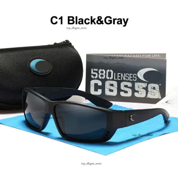 Солнцезащитные очки Costa Man Sunglasses Brand Brand Costa Goggles Дизайнерские солнцезащитные очки для мужчин женщин Tr90 спортивные рыболовные зеркало Blue Red Lens Sunglasses 2101