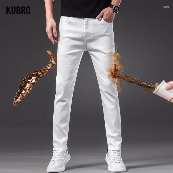 Calça masculina calça branca à prova de óleo Kubro