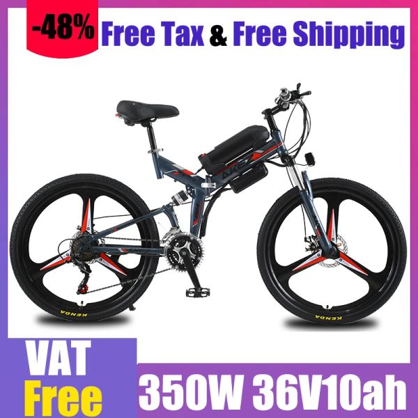 Bicicleta dobrável bicicleta elétrica para homens e mulheres, velocidade variável, bicicleta de montanha, especial, frete grátis, 36V, 350W