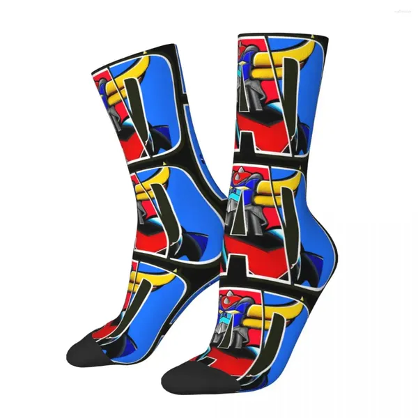 Мужские носки Винтажный папа НЛО робот goldrake Unisex Hip Hop Pattern Printed Funny Sock Gift