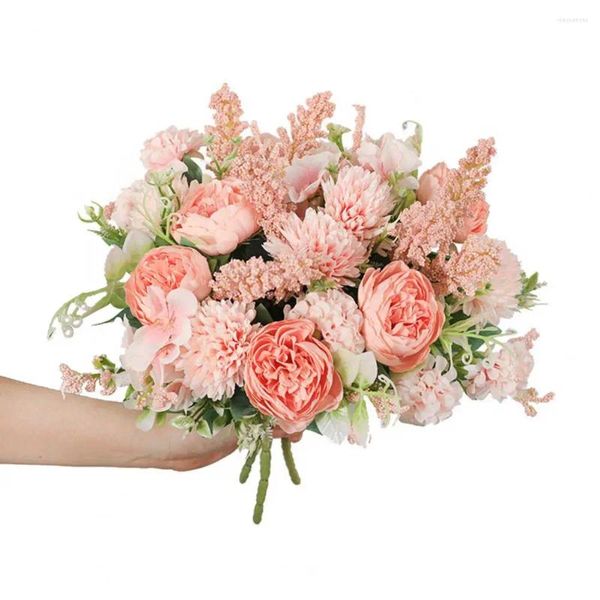 Fiori decorativi fiore in finto seta che abbellire rosa imitata fresca keeps 7 teste simulazione fantasia bouquet vintage