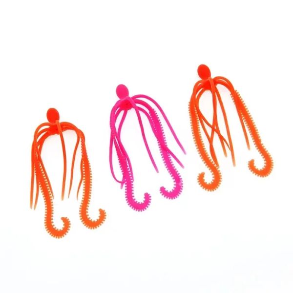 Accessoires 20pcs Neues Design TPR Rock Soft Lure Jig Head DIY Fischereizubehör ros rot orange grüner assist jigging haken