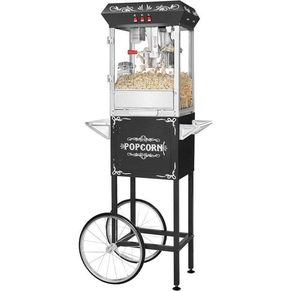 Macher 3 Gallonen Nostalgie Popcorn -Maschine Handelsbeschwerde Ein erhitztes Deck 8unff Edelstahlkessel zum Herstellen von Popcorn elektrisch