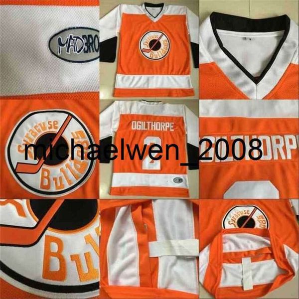 KOB WENG SLAP SHOP JERSEYS OGIE OGILTHORPE Mens 100% Costura de hóquei no gelo Jerseys #2 Ogie Ogilthorpe